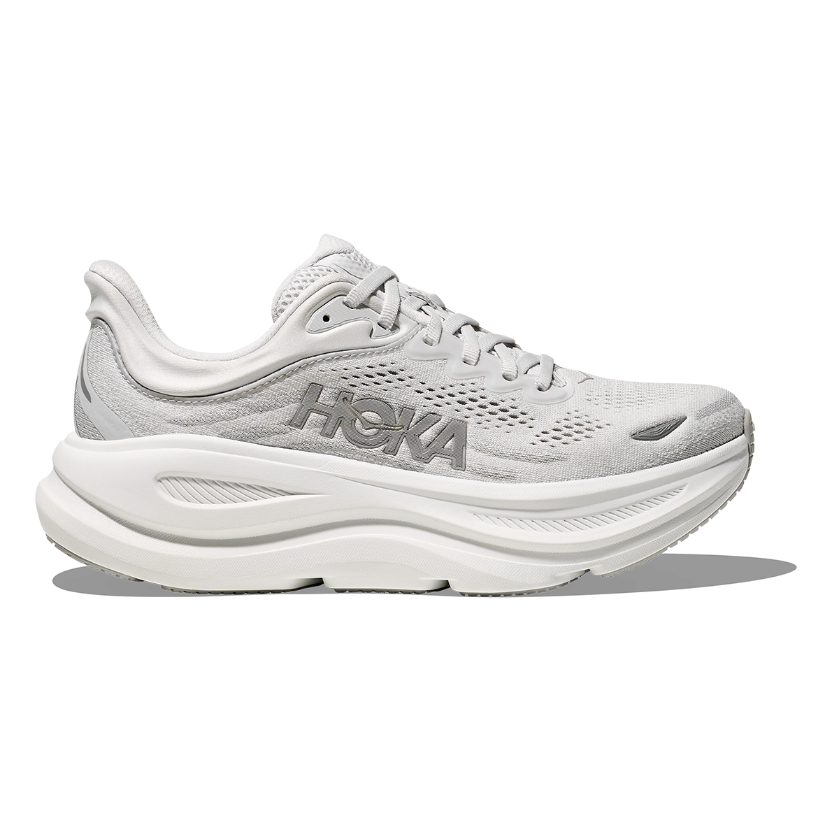 Hoka Bondi 9 Stardust - Silver — Stardust - Silver — Size B — Width 4 — Front View