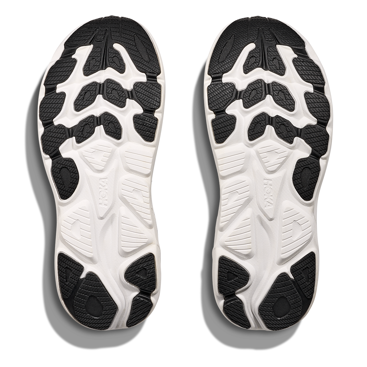 Hoka Clifton 10 — Black - White — Size D — Width 7 — Top View