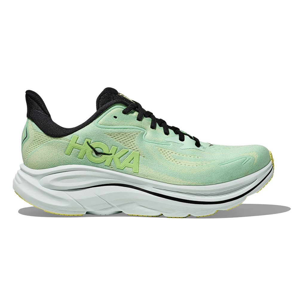 Hoka Clifton 10 — Black - White — Size D — Width 7 — Detail View