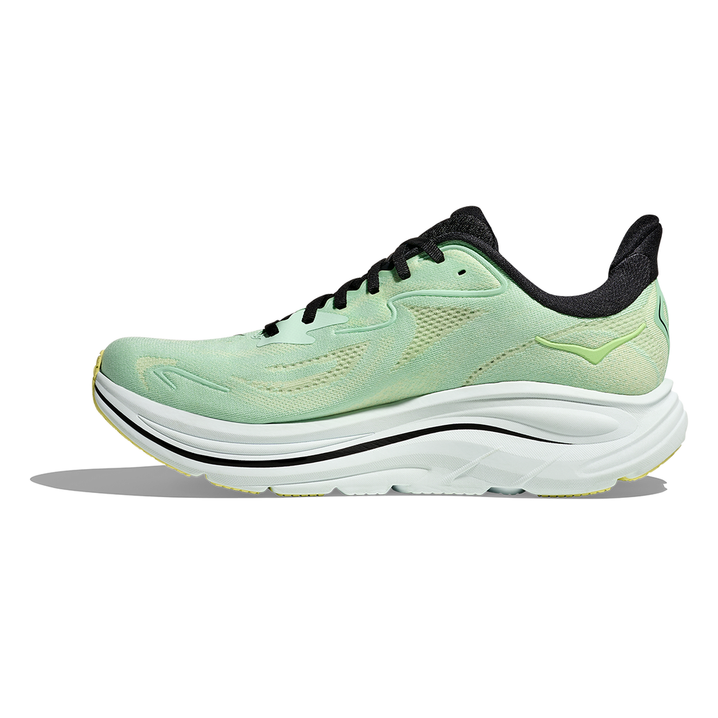 Hoka Clifton 10 — Black - White — Size D — Width 7 — Lifestyle View