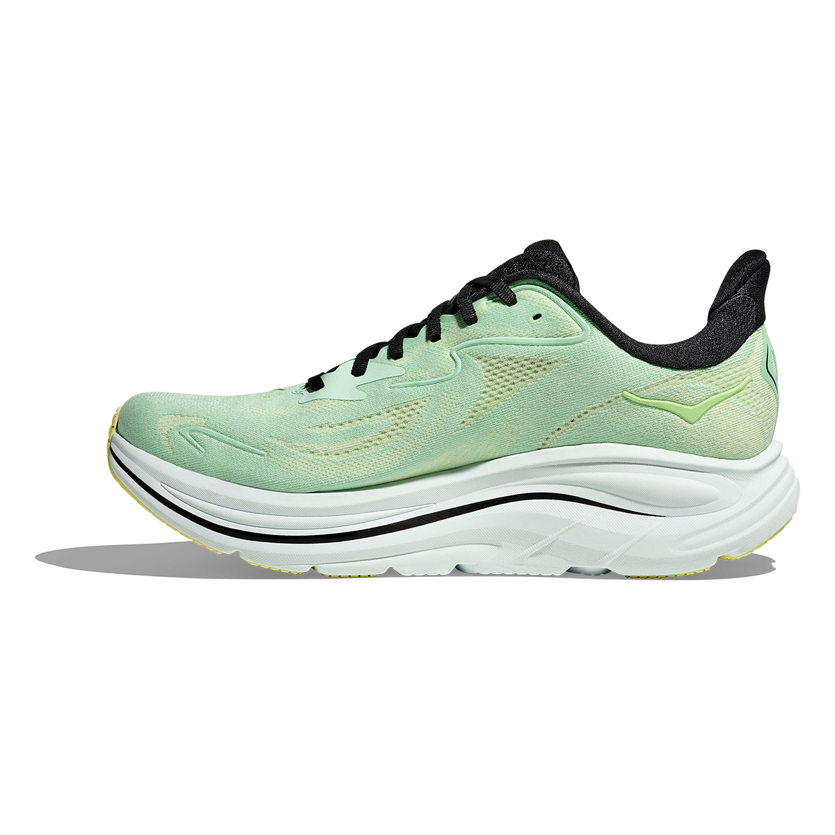 Hoka Clifton 10 — Black - White — Size D — Width 7 — Lifestyle View