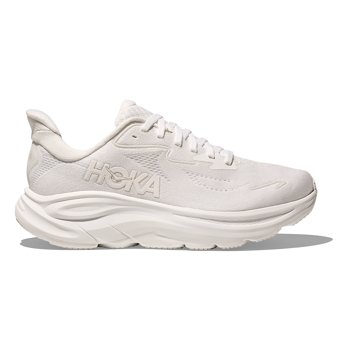 Hoka Clifton 10 — White - White — Size B — Width 4 — Front View