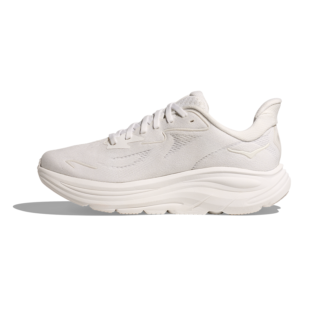 Hoka Clifton 10 — White - White — Size B — Width 4 — Side View