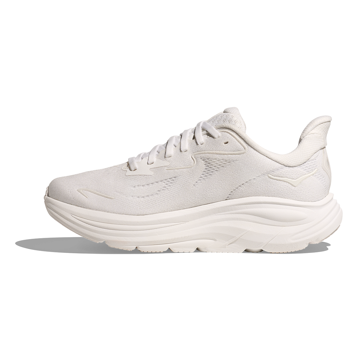 Hoka Clifton 10 — White - White — Size B — Width 4 — Side View