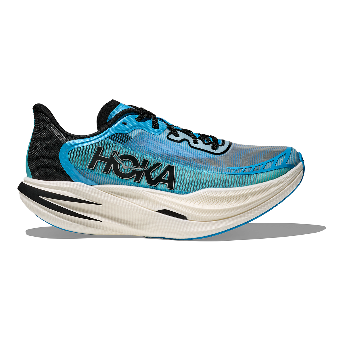 Hoka Cielo X1 2.0 — Frost - Black — Size D — Width 5.5 M / 6.5 W — Front View