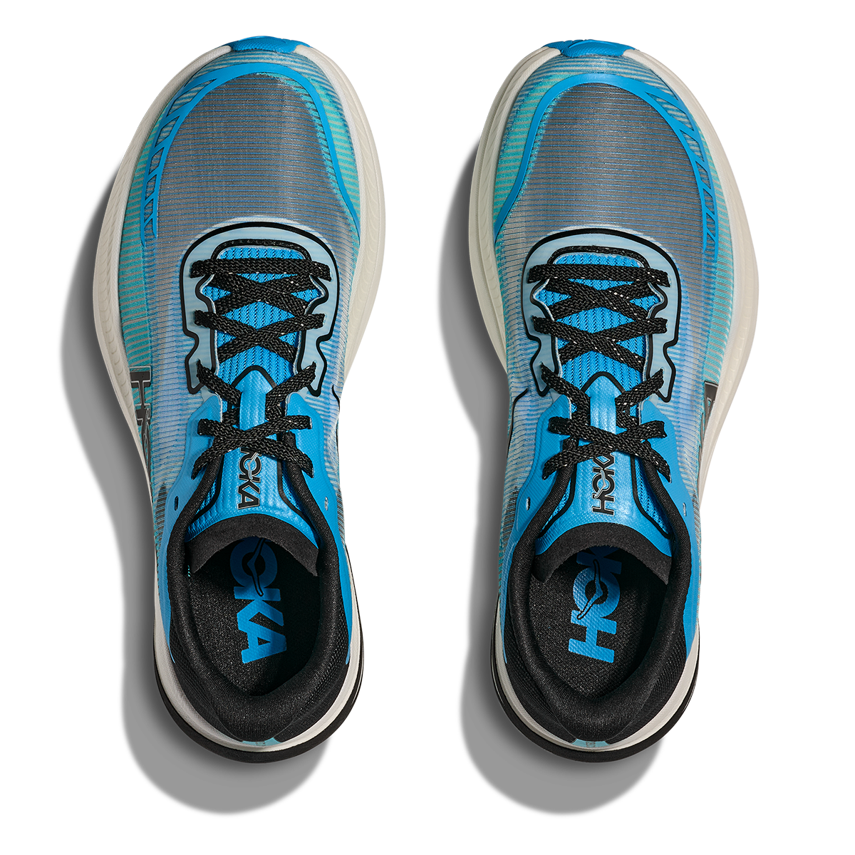 Hoka Cielo X1 2.0 — Frost - Black — Size D — Width 5.5 M / 6.5 W — Back View