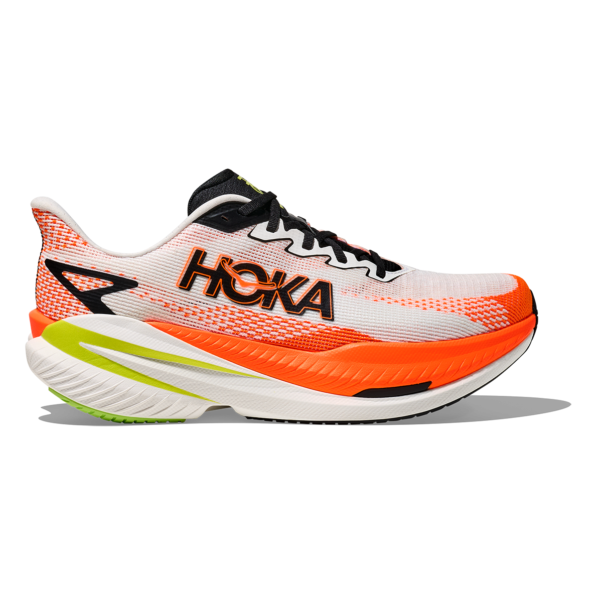 Hoka Mach X 3 — Neon Hoka Citrus - Neon Lime — Size D — Width 8 — Front View