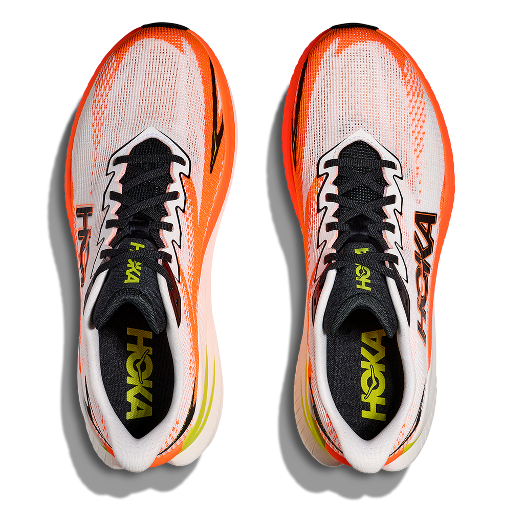 Hoka Mach X 3 — Neon Hoka Citrus - Neon Lime — Size D — Width 8 — Back View