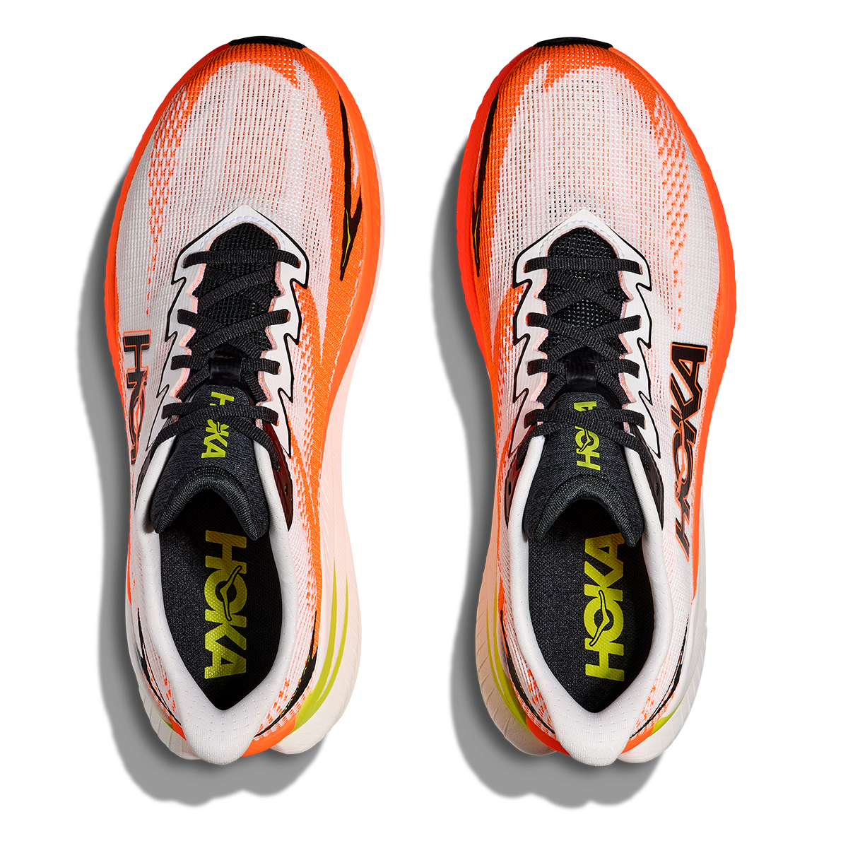 Hoka Mach X 3 — Neon Hoka Citrus - Neon Lime — Size D — Width 8 — Back View