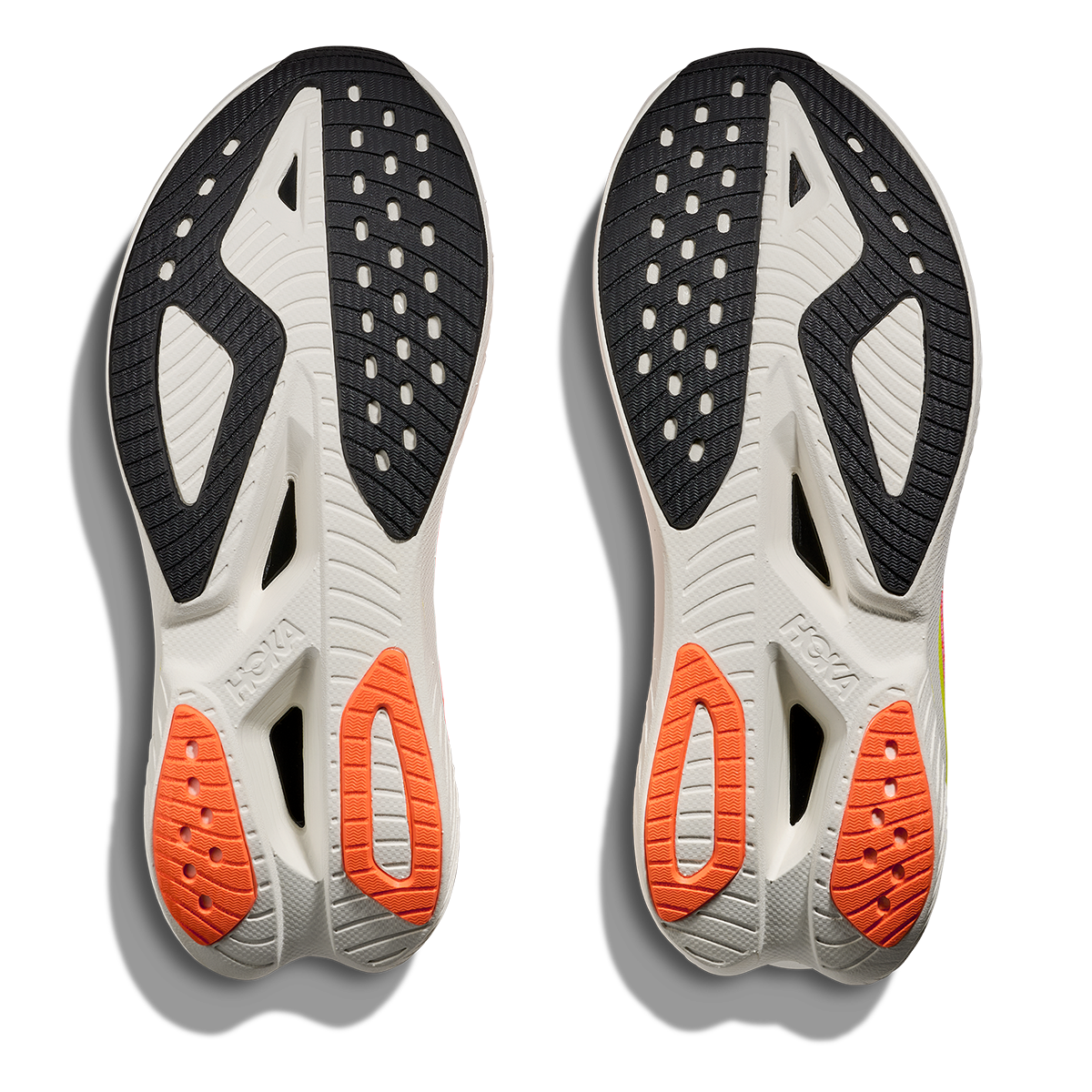 Hoka Mach X 3 — Neon Rose - Neon Tangerine — Size B — Width 6.5 — Top View