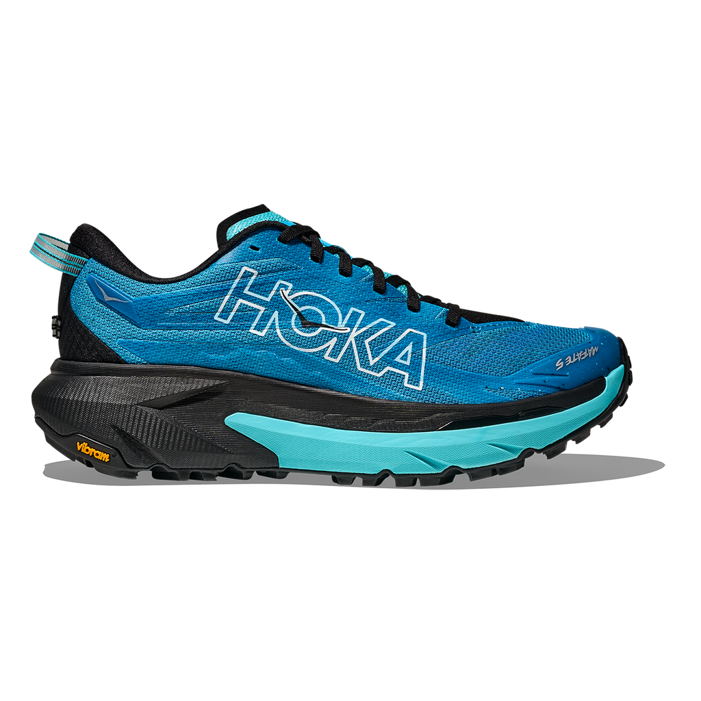 Hoka Mafate 5 — Skyward Blue - Black — Size D — Width 7 — Front View