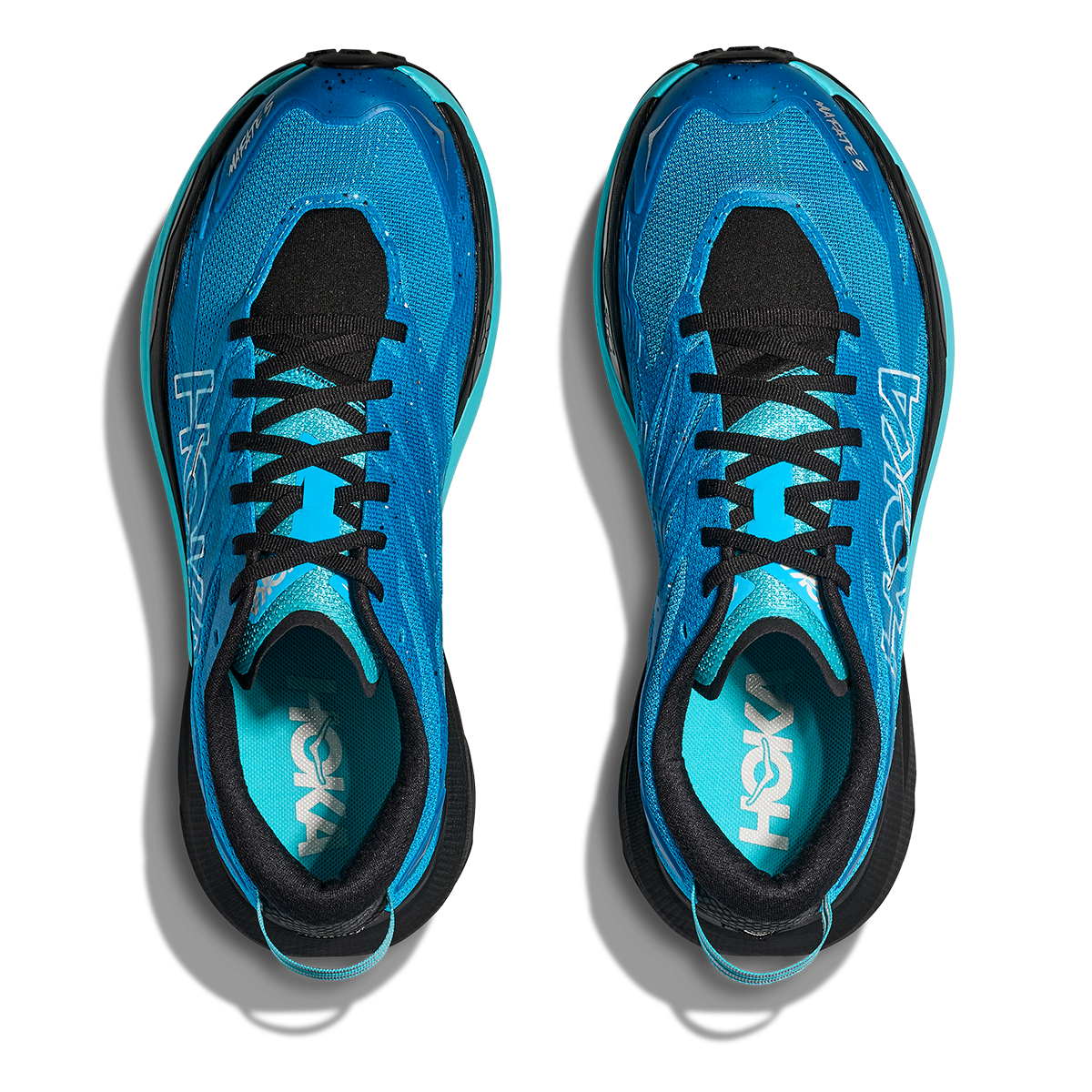 Hoka Mafate 5 — Skyward Blue - Black — Size D — Width 7 — Back View