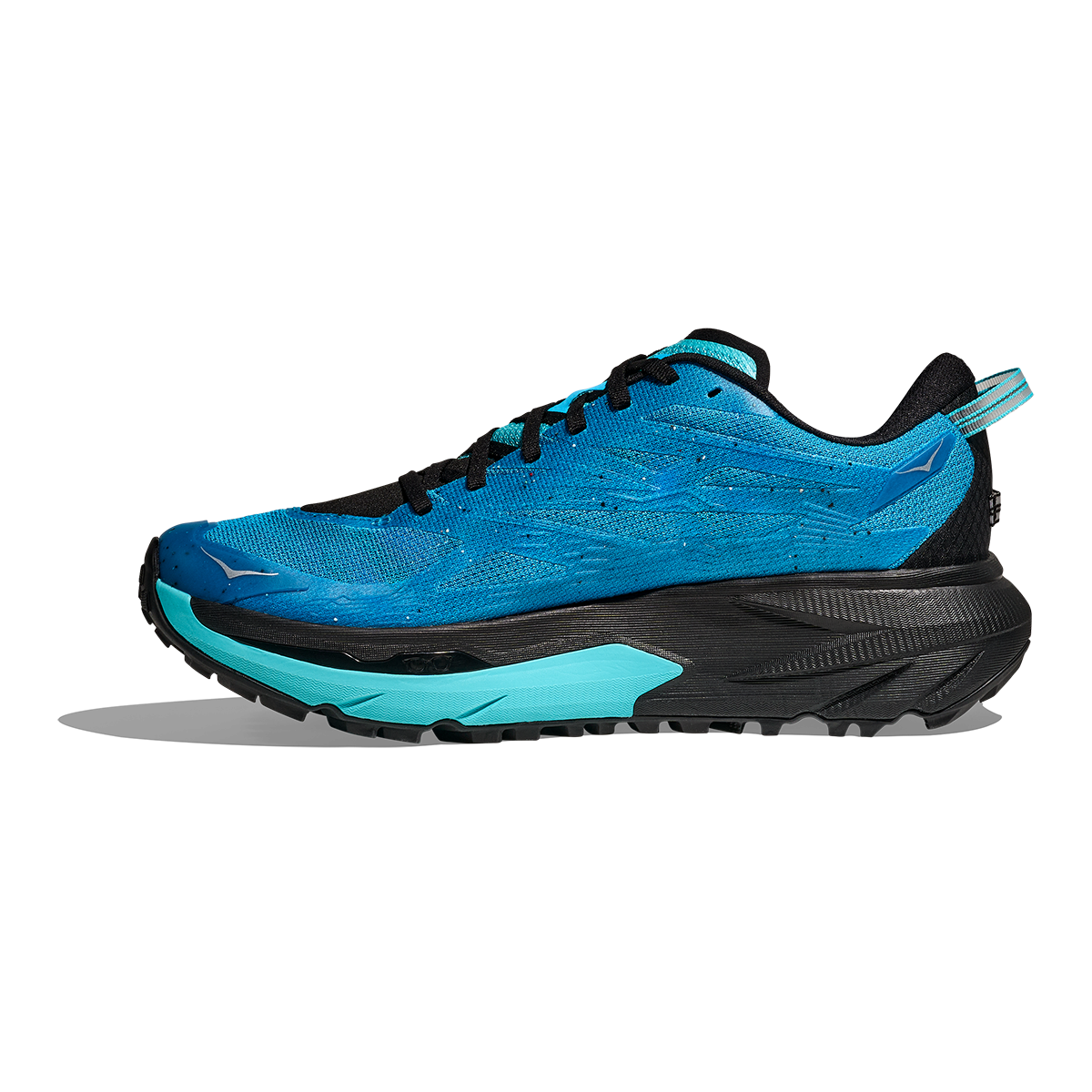 Hoka Mafate 5 — Skyward Blue - Black — Size D — Width 7 — Side View