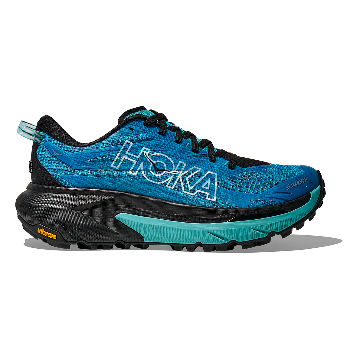 Hoka Mafate 5 — Skyward Blue - Black — Size B — Width 5 — Front View