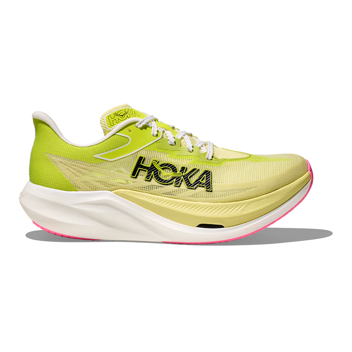 Hoka Rocket X 3 — White - Black — Size D — Width 5.5 M / 6.5 W — Detail View