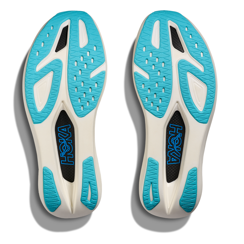 Hoka Rocket X 3 — White - Black — Size D — Width 5.5 M / 6.5 W — Top View