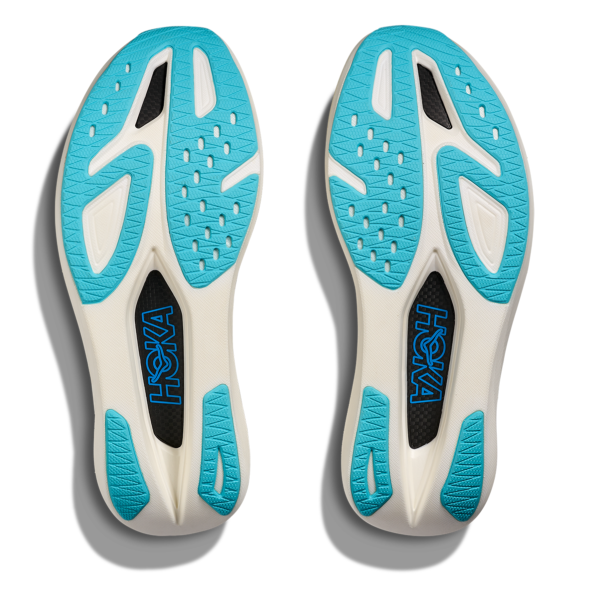 Hoka Rocket X 3 — White - Black — Size D — Width 5.5 M / 6.5 W — Top View