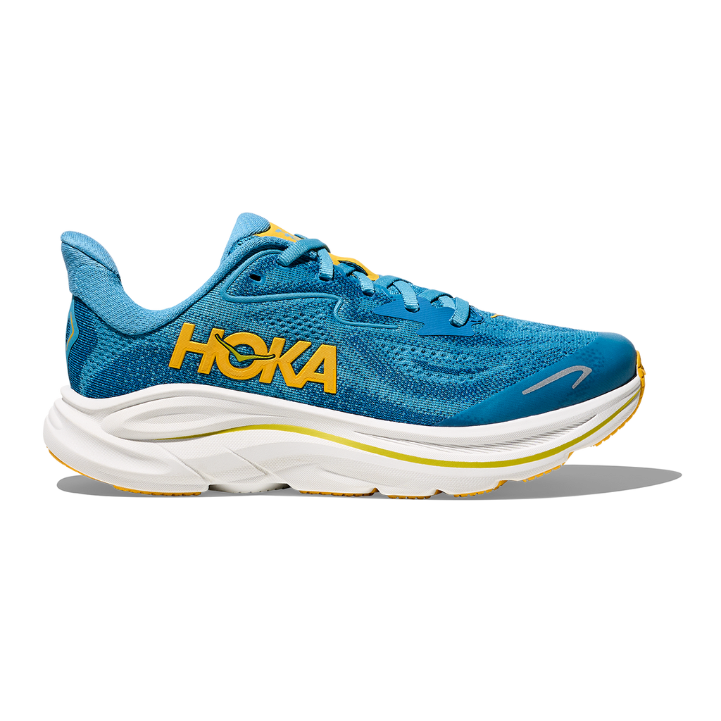 Hoka Clifton 10 Big Kids — Alpine Blue - Foggy Night — Size Y — Width 3.5 — Alternate View 9