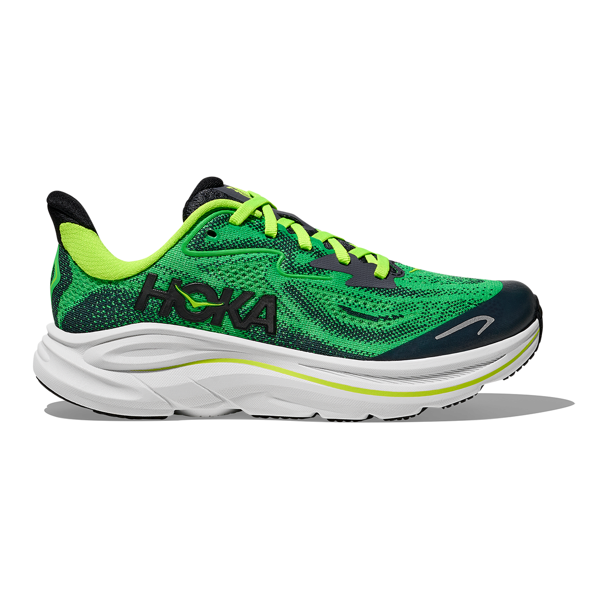 Hoka Clifton 10 Big Kids — Alpine Blue - Foggy Night — Size Y — Width 3.5 — Front View