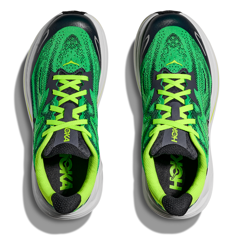 Hoka Clifton 10 Big Kids — Alpine Blue - Foggy Night — Size Y — Width 3.5 — Back View
