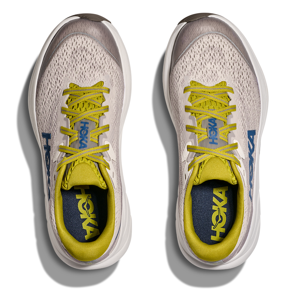 Hoka Rincon 4 Big Kids — Birch - Cement — Size Y — Width 3.5 — Back View