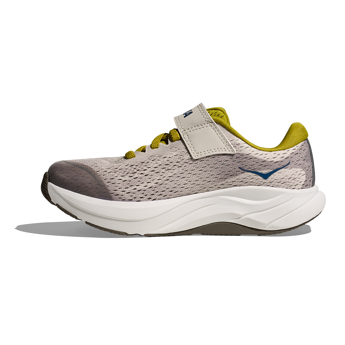 Hoka Rincon 4 Little Kids — Birch - Cement — Size K — Width 10.5 — Side View