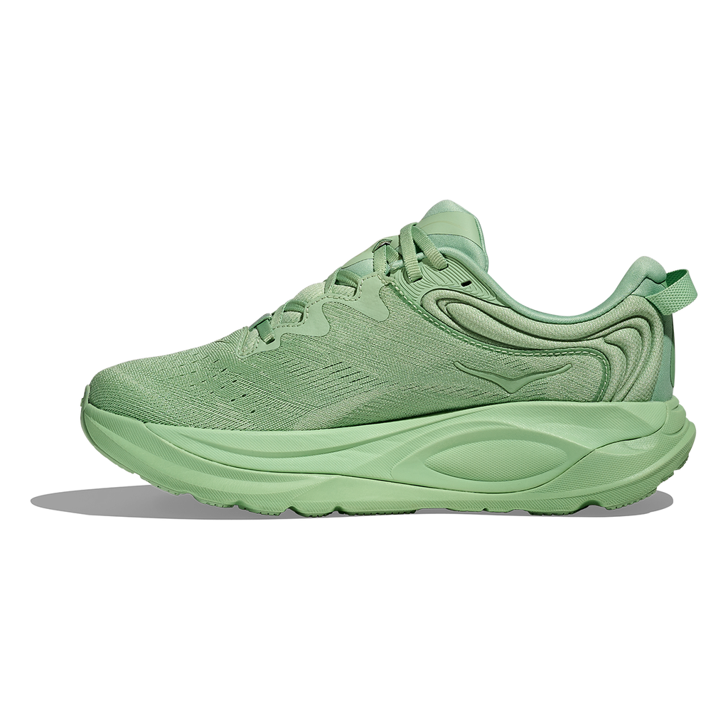 Hoka Gaviota 6 — Birch - Yellow Gold — Size B — Width 5 — Lifestyle View