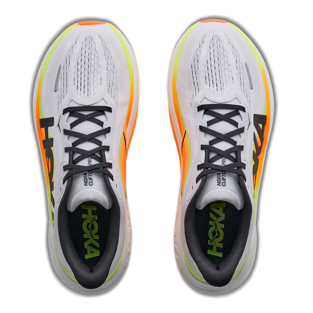 Hoka Clifton Pro — Cosmic Grey - Black — Size D — Width 7 — Back View
