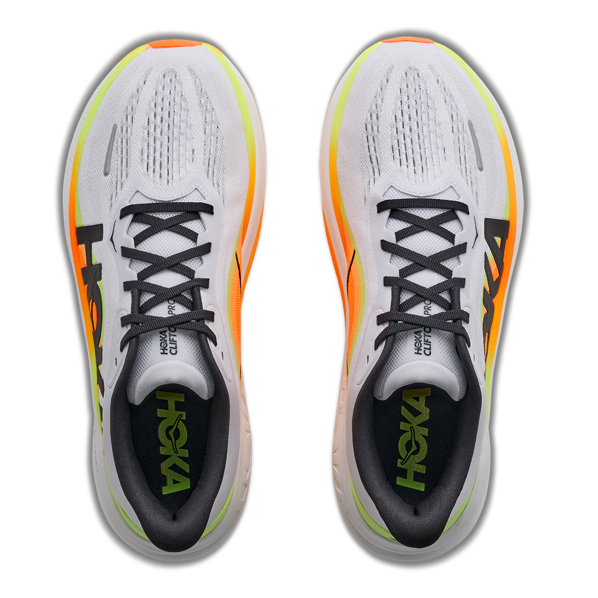 Hoka Clifton Pro — Cosmic Grey - Black — Size D — Width 7 — Back View