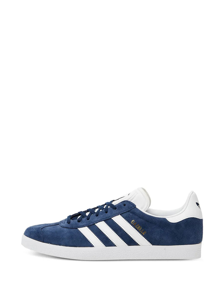 adidas Gazelle Navy Blue/White Sneakers — Navy Blue/White — Size US M 6 - US W 7.5 — Lifestyle View