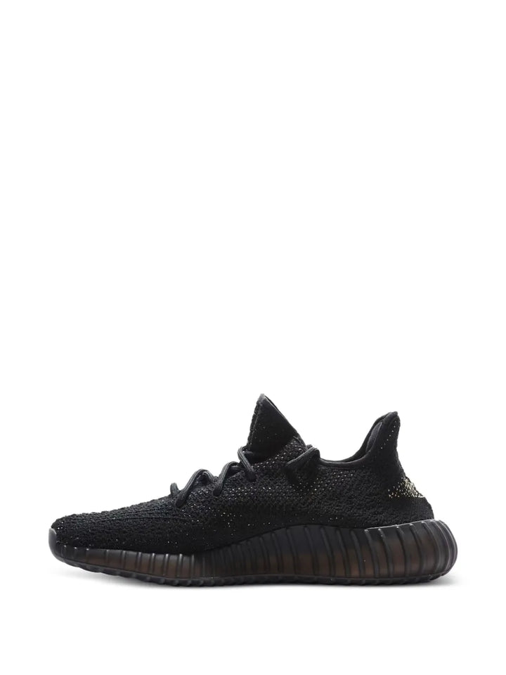adidas Yeezy Boost 350 V2 Green Sneakers — Black/Light Green — Size US M 5.5 - US W 7 — Back View