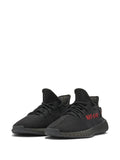 adidas Yeezy Boost 350 V2 Bred Sneakers — Black/Red — Size US M 9 - US W 10.5 — Side View
