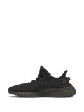 adidas Yeezy Boost 350 V2 Bred Sneakers — Black/Red — Size US M 9 - US W 10.5 — Top View