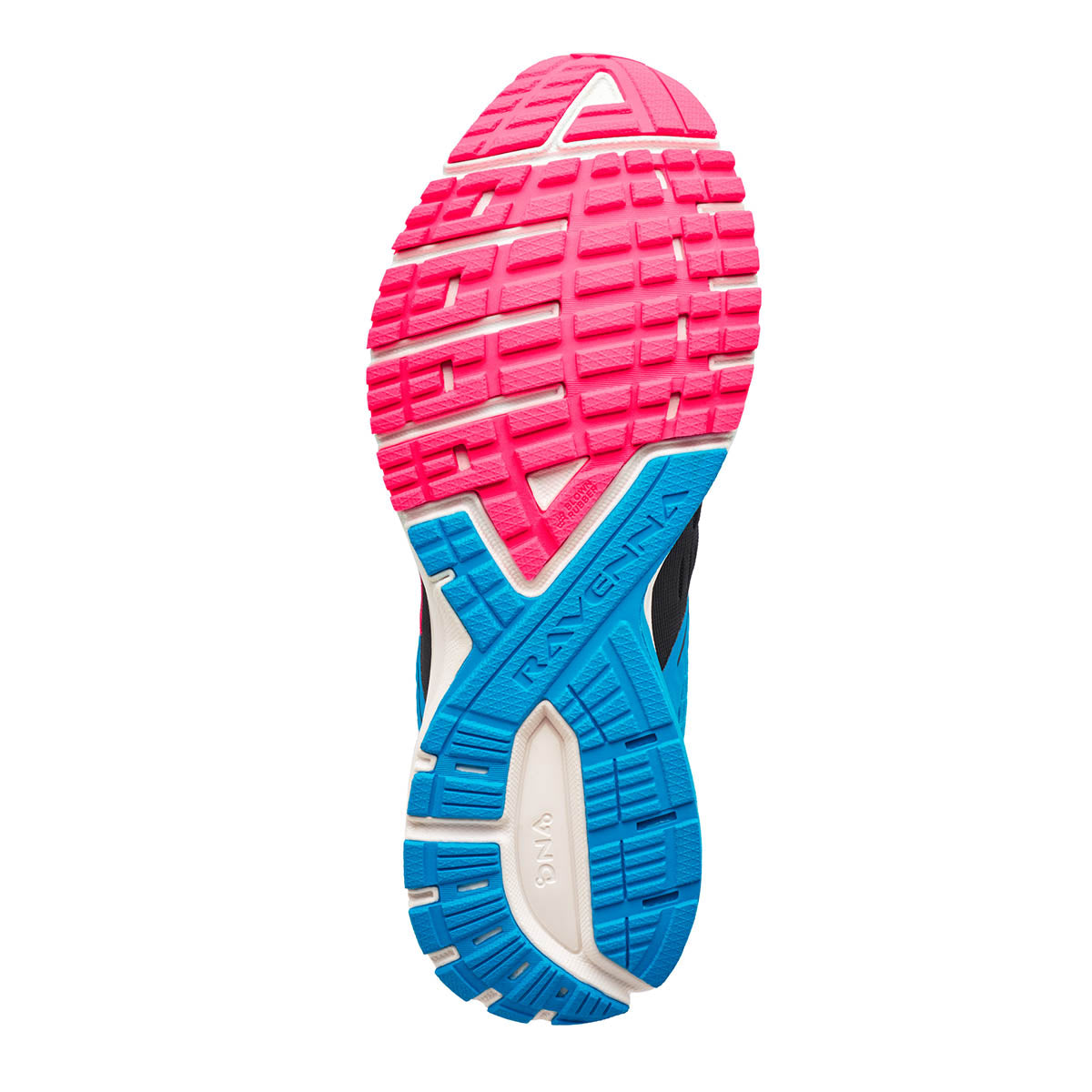 Brooks Ravenna 9 — Black - Blue - Pink — Size B — Width 6 — Top View