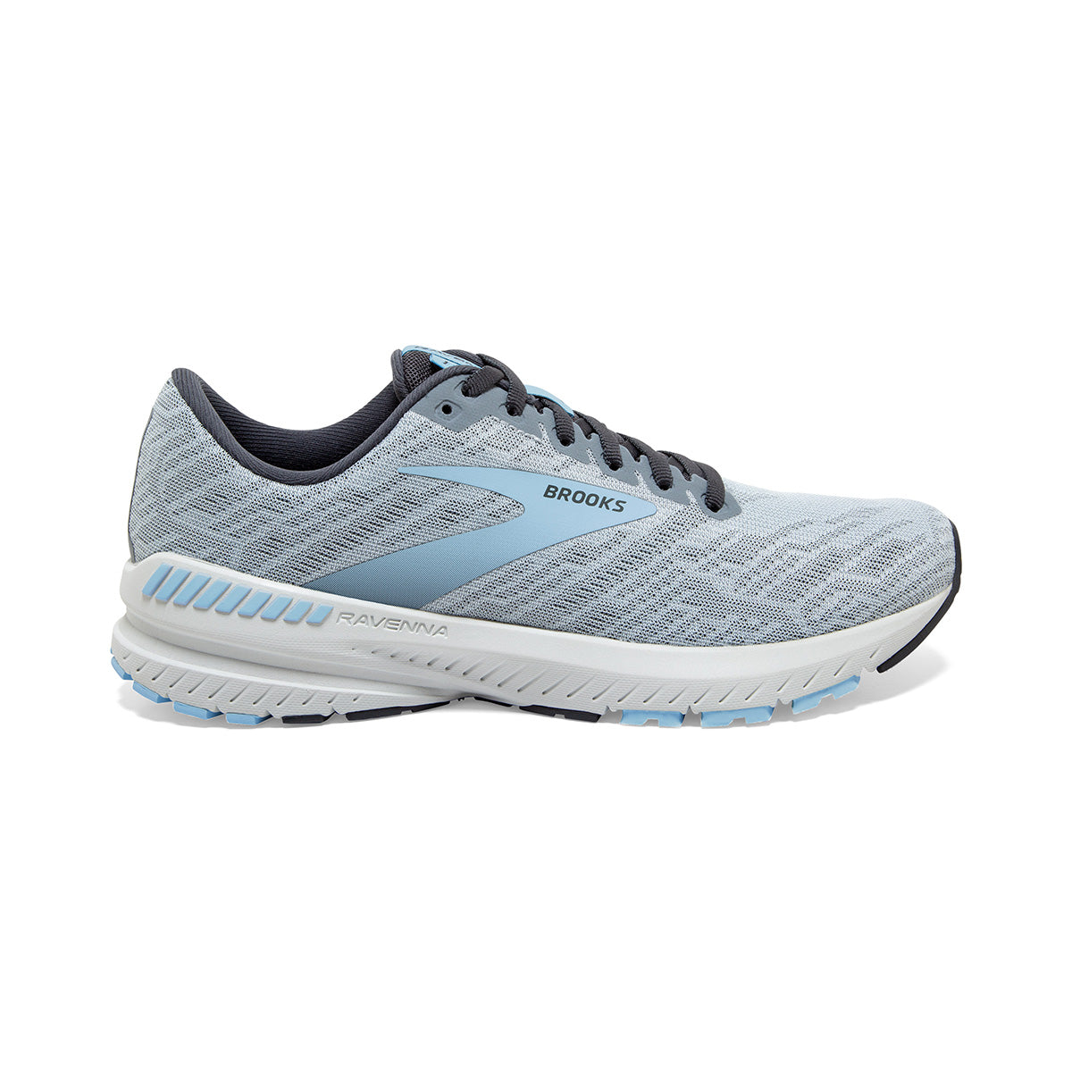 Brooks Ravenna 11 — Light Blue - Alloy - Grey — Size B — Width 10.5 — Detail View