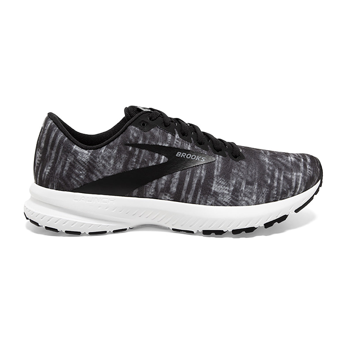 Brooks Launch 7 — Black - Pearl - Hushed Violet — Size B — Width 10.5 — Detail View