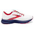 Brooks Launch 7 USA — White - Blue - Red — Size B — Width 10.5 — Front View