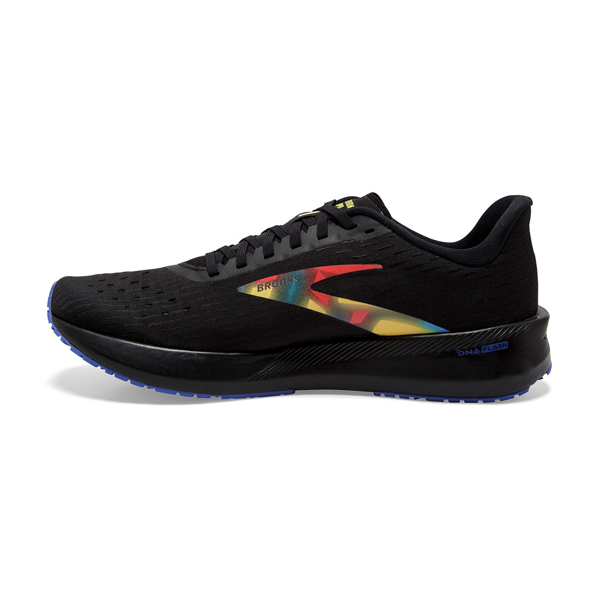Brooks Hyperion Tempo Victory — Black - Red - Blue — Size B — Width 10 — Side View
