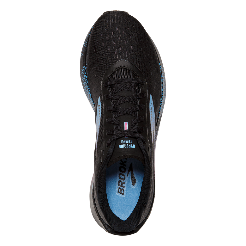 Brooks Hyperion Tempo — Black - Coral - Purple — Size B — Width 6 — Back View