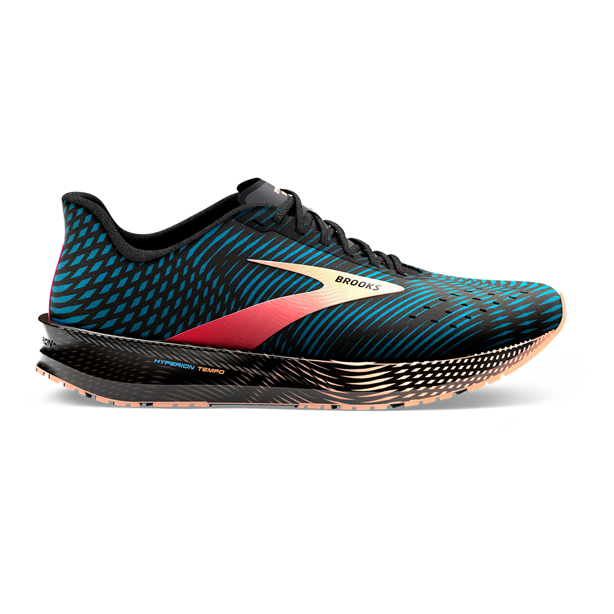 Brooks Hyperion Tempo — Black - Coral - Purple — Size B — Width 6 — Alternate View 25