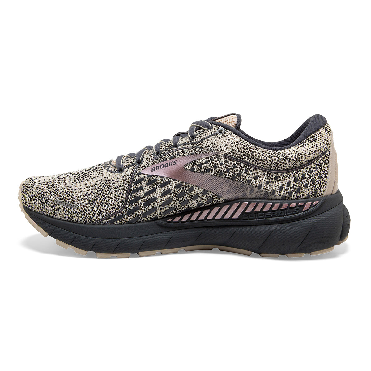 Brooks Adrenaline GTS 21 Brand — Almond - Ombre - Metallic — Size B — Width 10.5 — Side View
