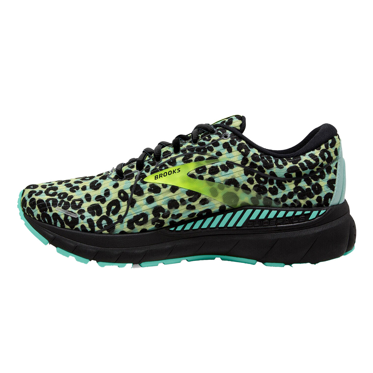 Brooks Adrenaline GTS 21 Wild Cheetah — Ocean - Black - Nightlife — Size B — Width 10.5 — Side View