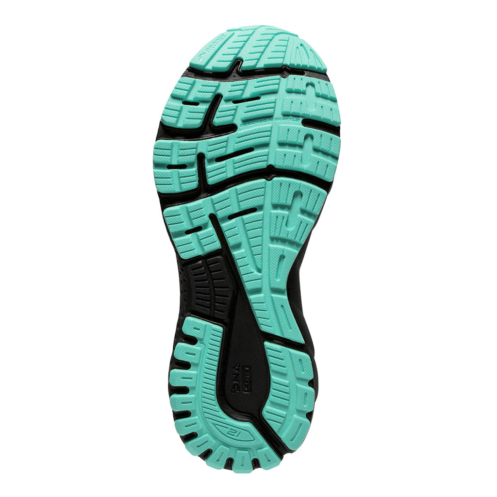 Brooks Adrenaline GTS 21 Wild Cheetah — Ocean - Black - Nightlife — Size B — Width 10.5 — Back View
