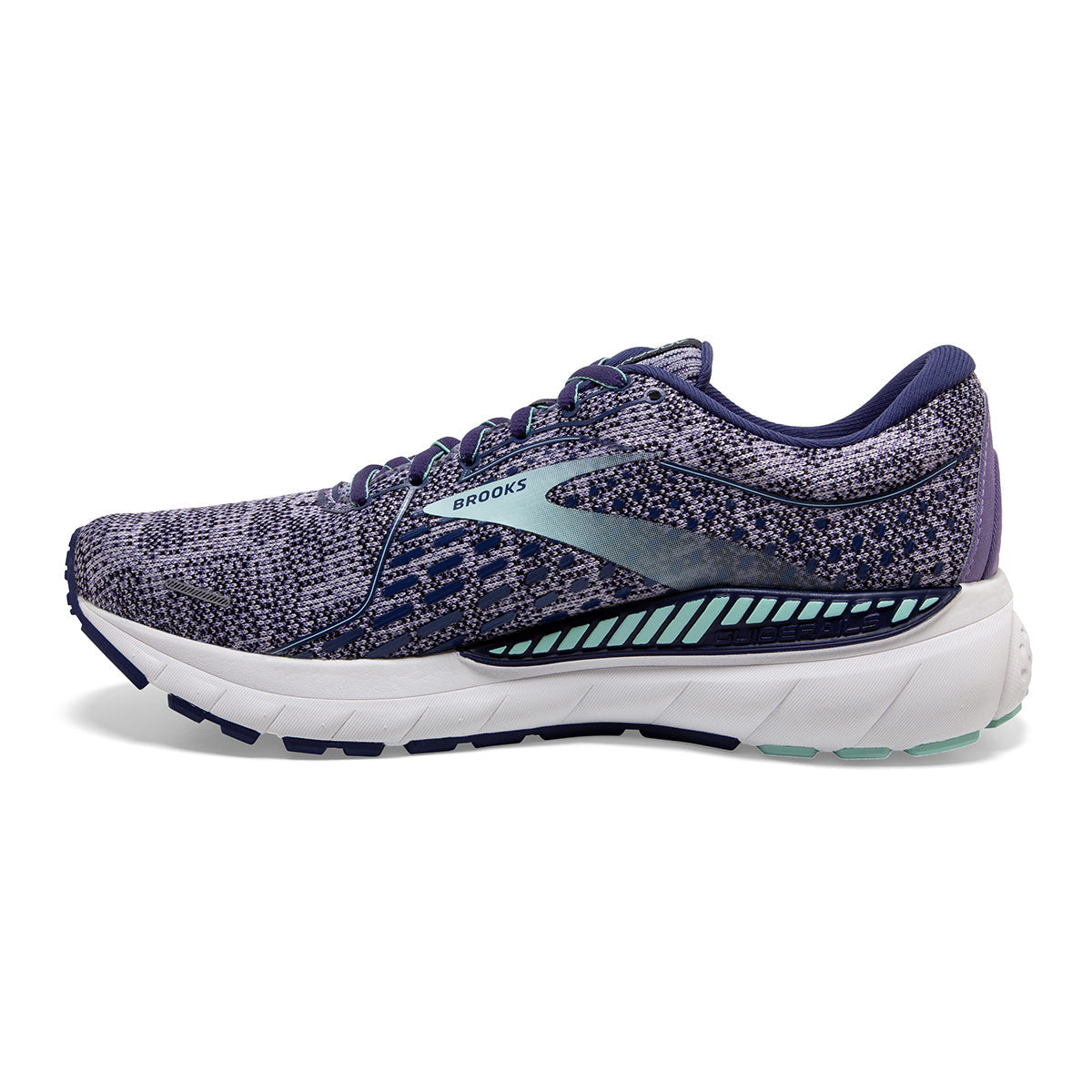 Brooks Adrenaline GTS 21 Brand — Almond - Ombre - Metallic — Size B — Width 10.5 — Lifestyle View