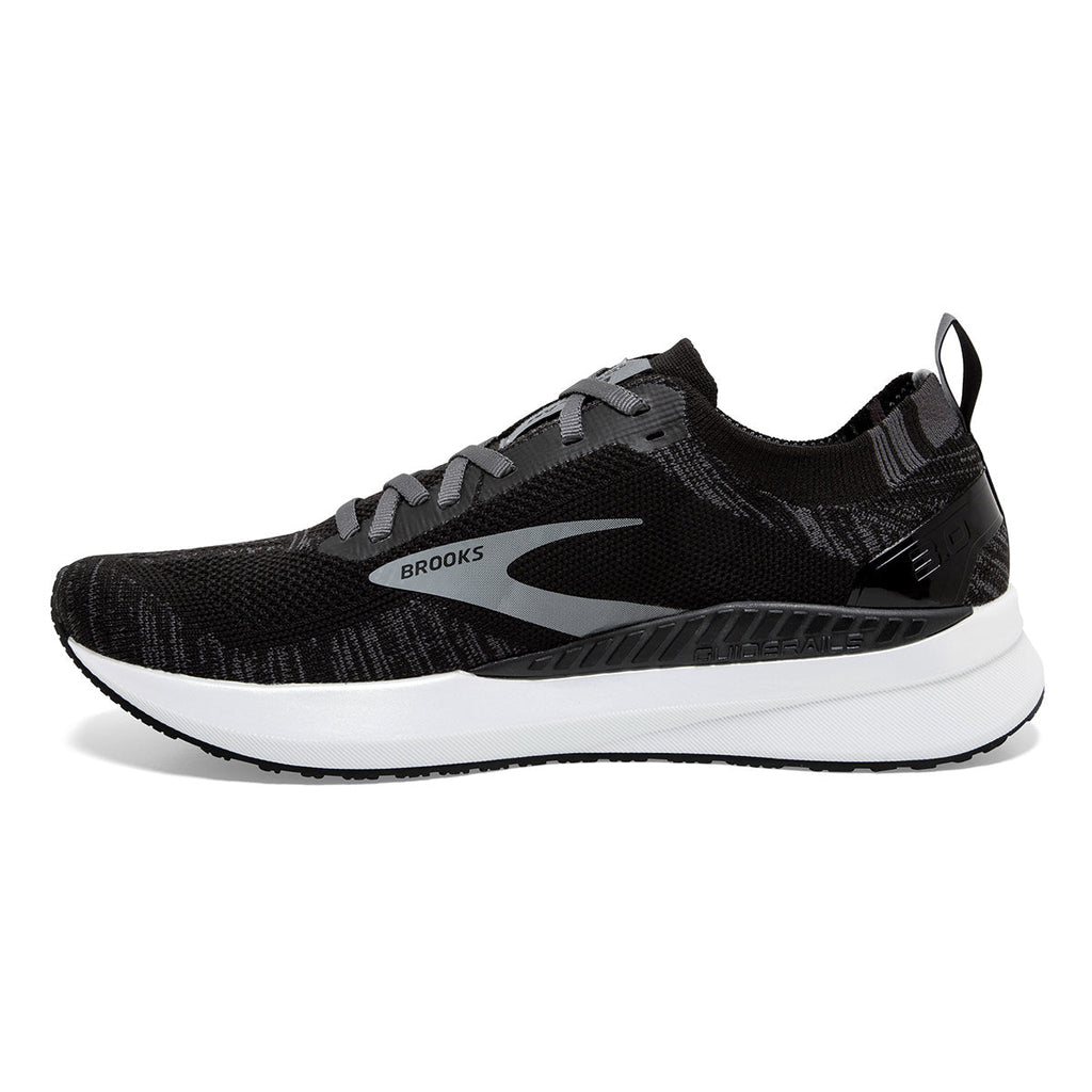 Brooks Bedlam 3 — Black - Blackened Pearl - White — Size B — Width 10.5 — Side View