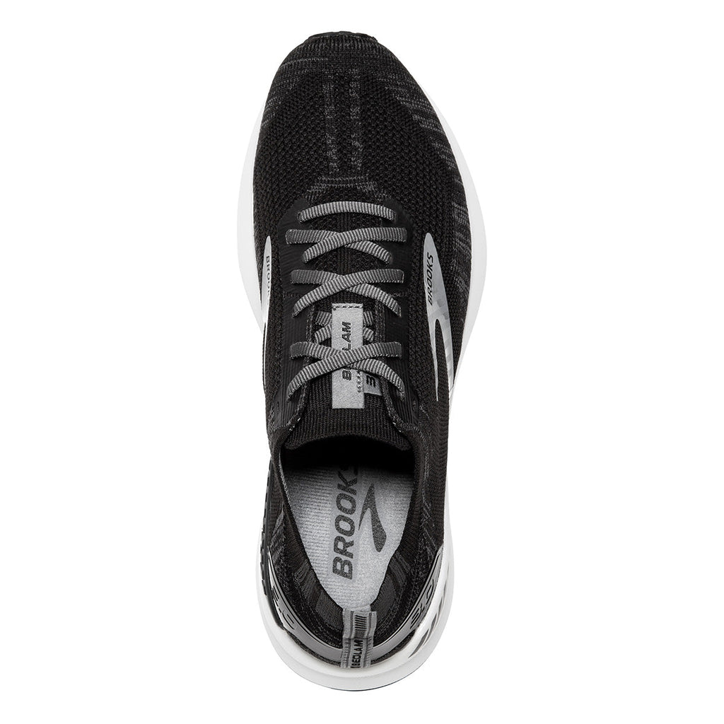 Brooks Bedlam 3 — Black - Blackened Pearl - White — Size B — Width 10.5 — Back View