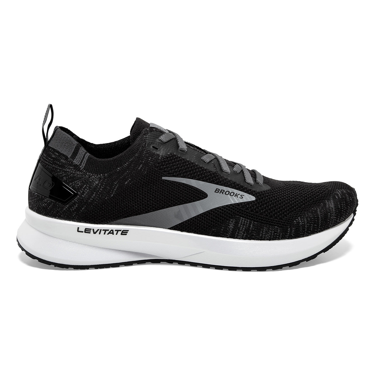 Brooks Levitate 4 — Black - Ebony - Rose Gold — Size B — Width 6.5 — Detail View