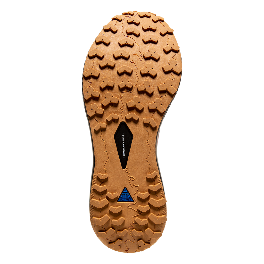 Brooks Catamount — Deep Cobalt - Diva Pink - Oyster Mushroom — Size B — Width 11 — Top View