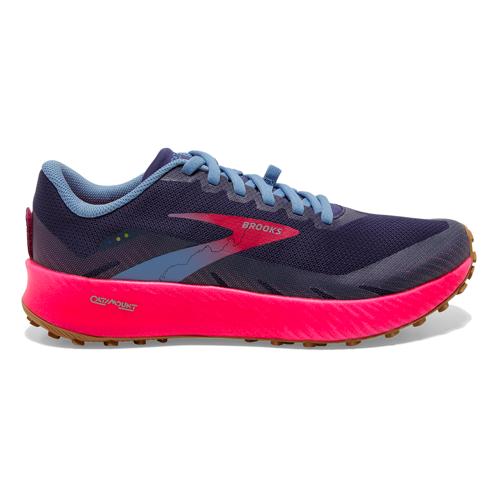 Brooks Catamount — Deep Cobalt - Diva Pink - Oyster Mushroom — Size B — Width 11 — Alternate View 13