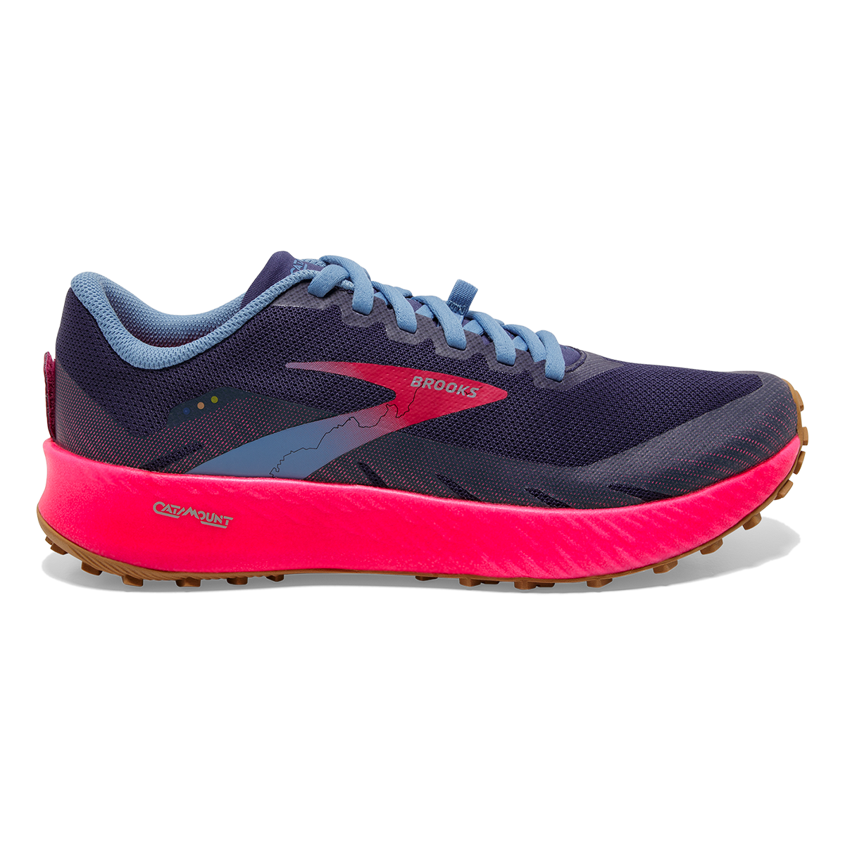 Brooks Catamount — Deep Cobalt - Diva Pink - Oyster Mushroom — Size B — Width 11 — Alternate View 13